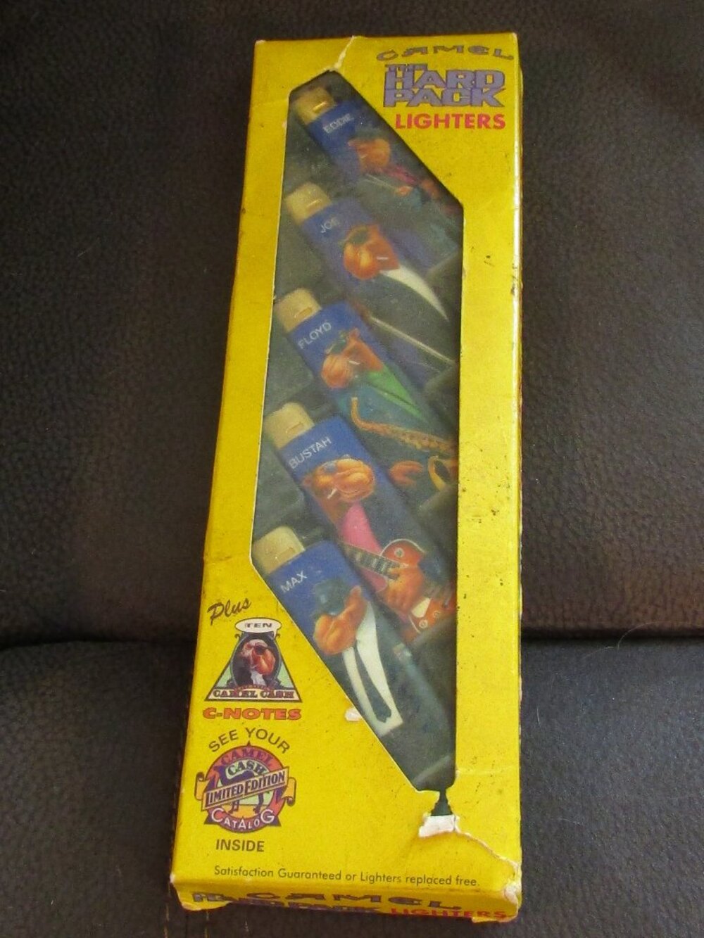 1991 Vintage Camel Filters Cigarette Lighter Set 5 JOE CAMELS Tobacciana in Box
